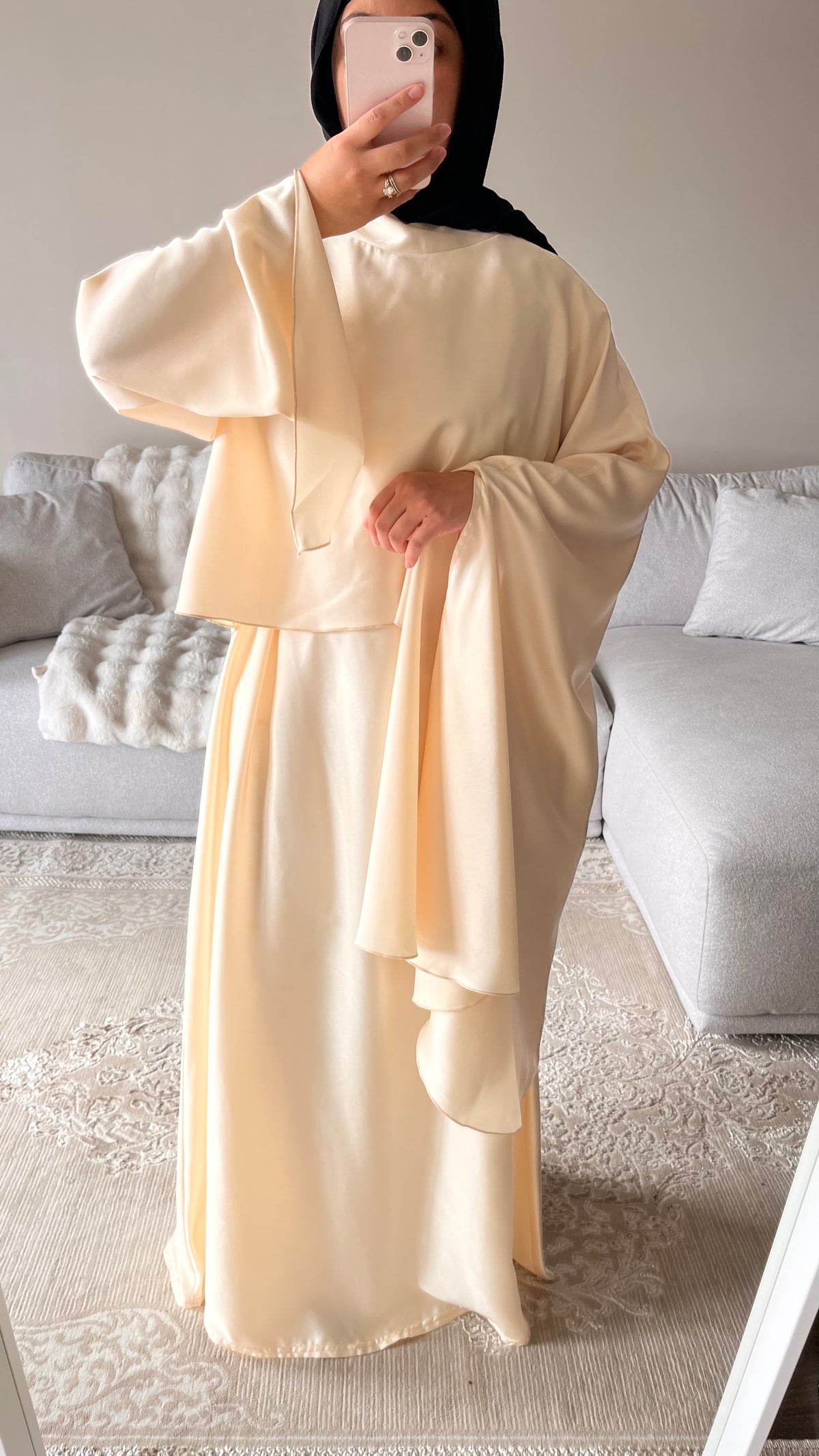 ABAYA SATINÉE