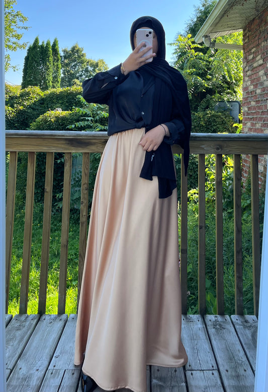 SATIN SKIRT