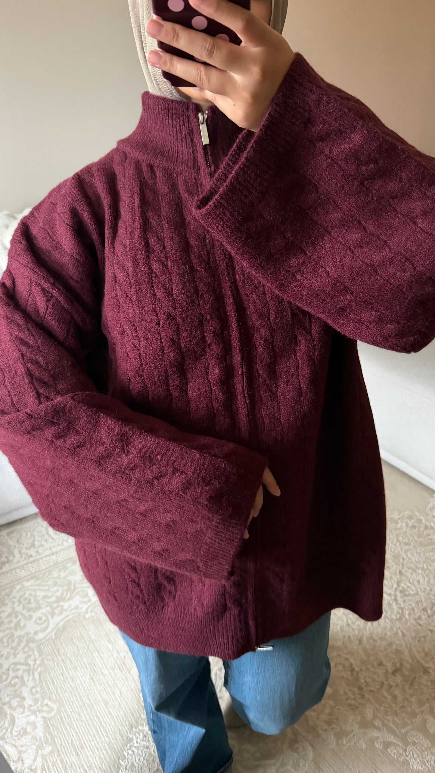 PULL OVERSIZED À DOUBLE ZIP