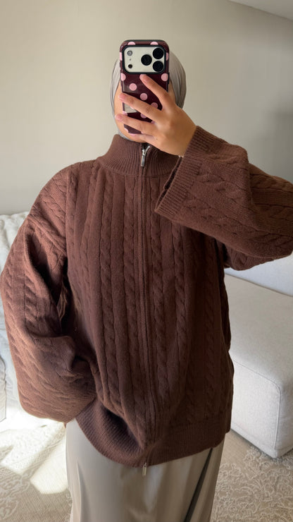 PULL OVERSIZED À DOUBLE ZIP