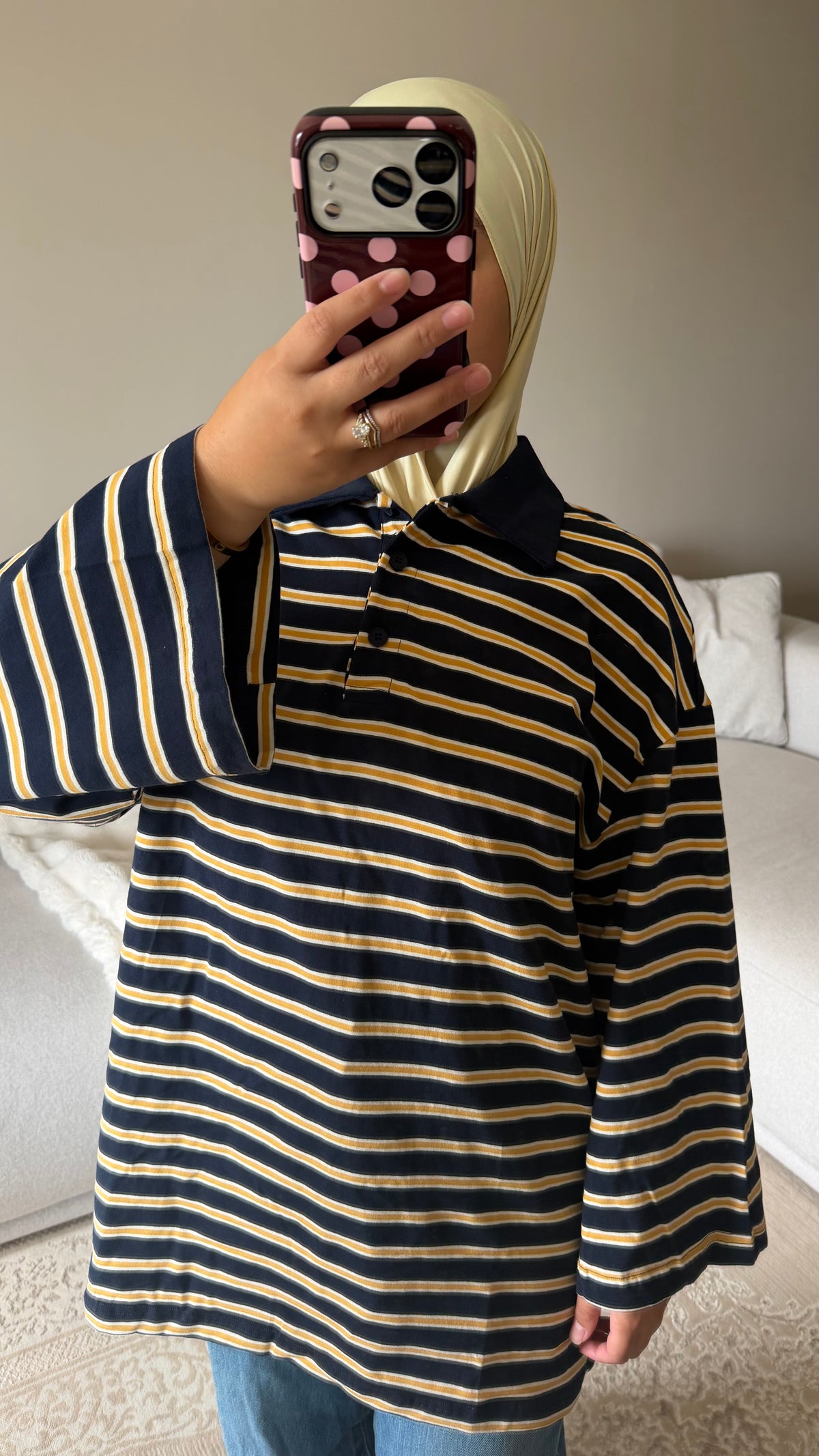 STRIPED TEE [LONG SLEEVED + COLLAR]