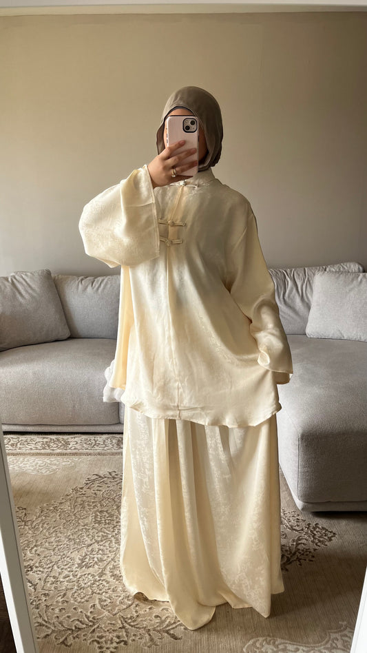 ENSEMBLE FLEURI TEXTURÉ