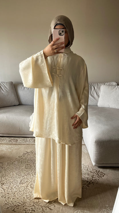 ENSEMBLE FLEURI TEXTURÉ