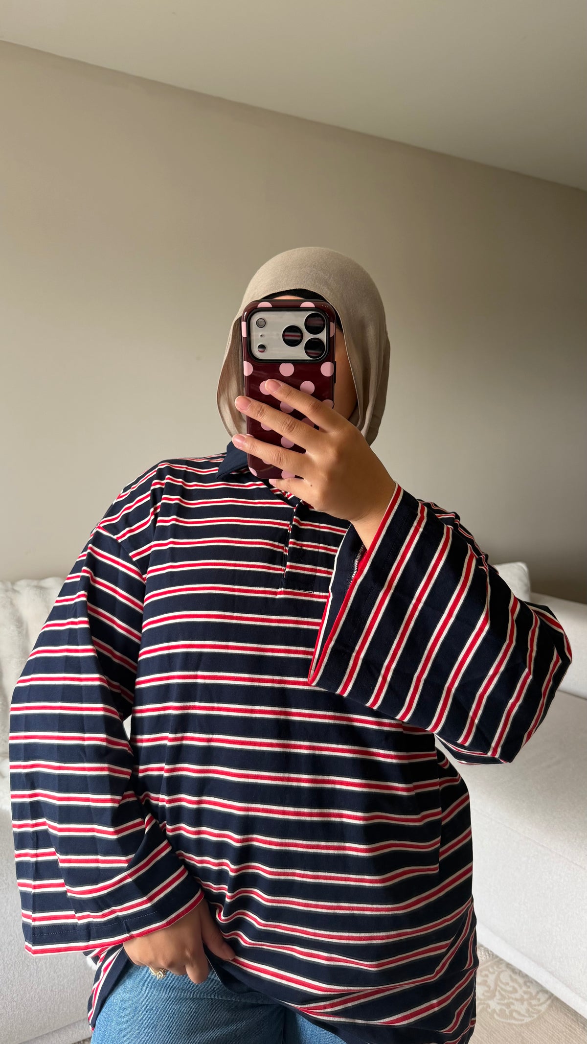 STRIPED TEE [LONG SLEEVED + COLLAR]