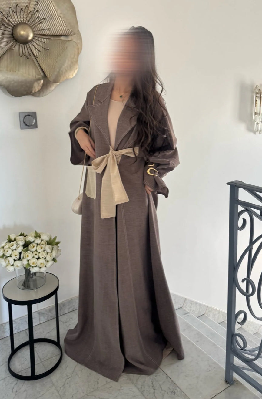 TRENCH EFFET LIN