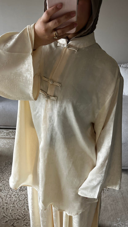ENSEMBLE FLEURI TEXTURÉ