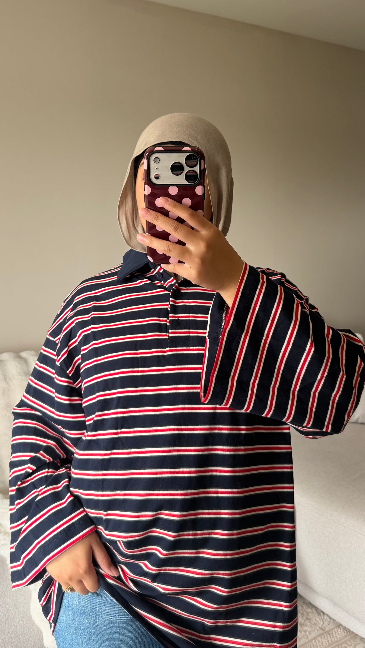 STRIPED TEE [LONG SLEEVED + COLLAR]