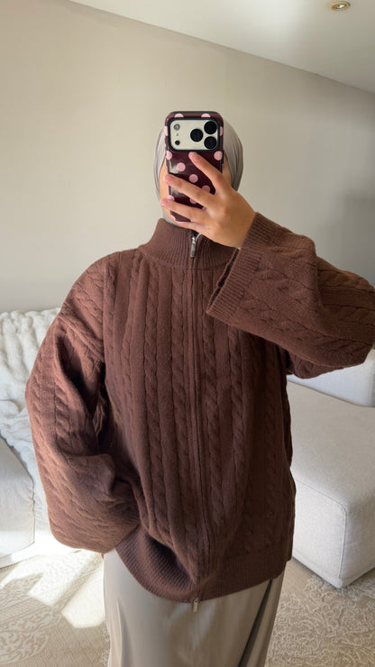 PULL OVERSIZED À DOUBLE ZIP
