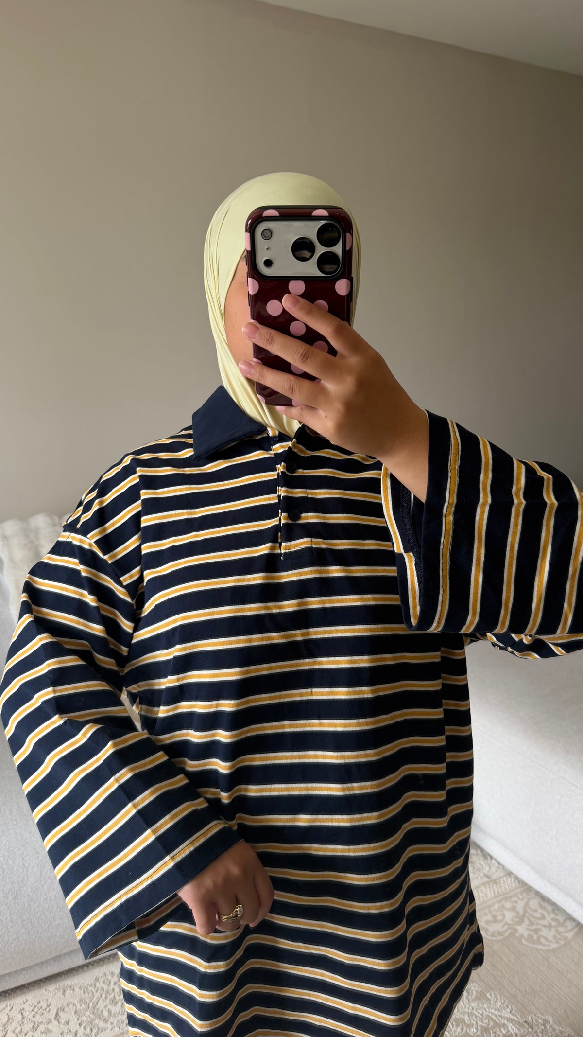 STRIPED TEE [LONG SLEEVED + COLLAR]