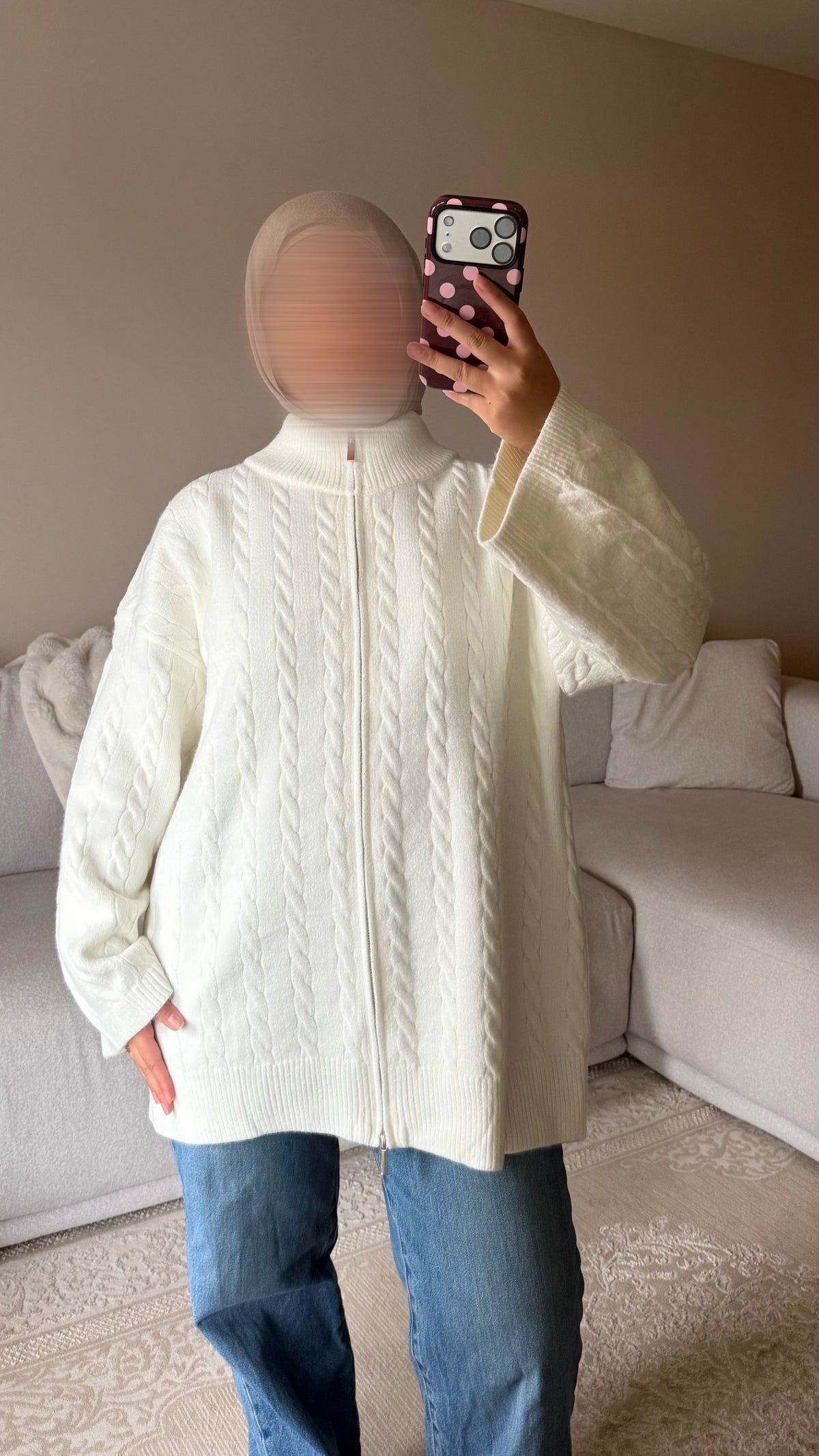 PULL OVERSIZED À DOUBLE ZIP