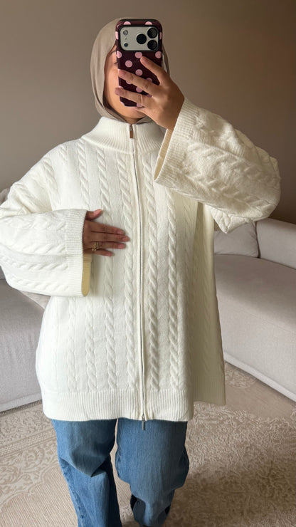 PULL OVERSIZED À DOUBLE ZIP