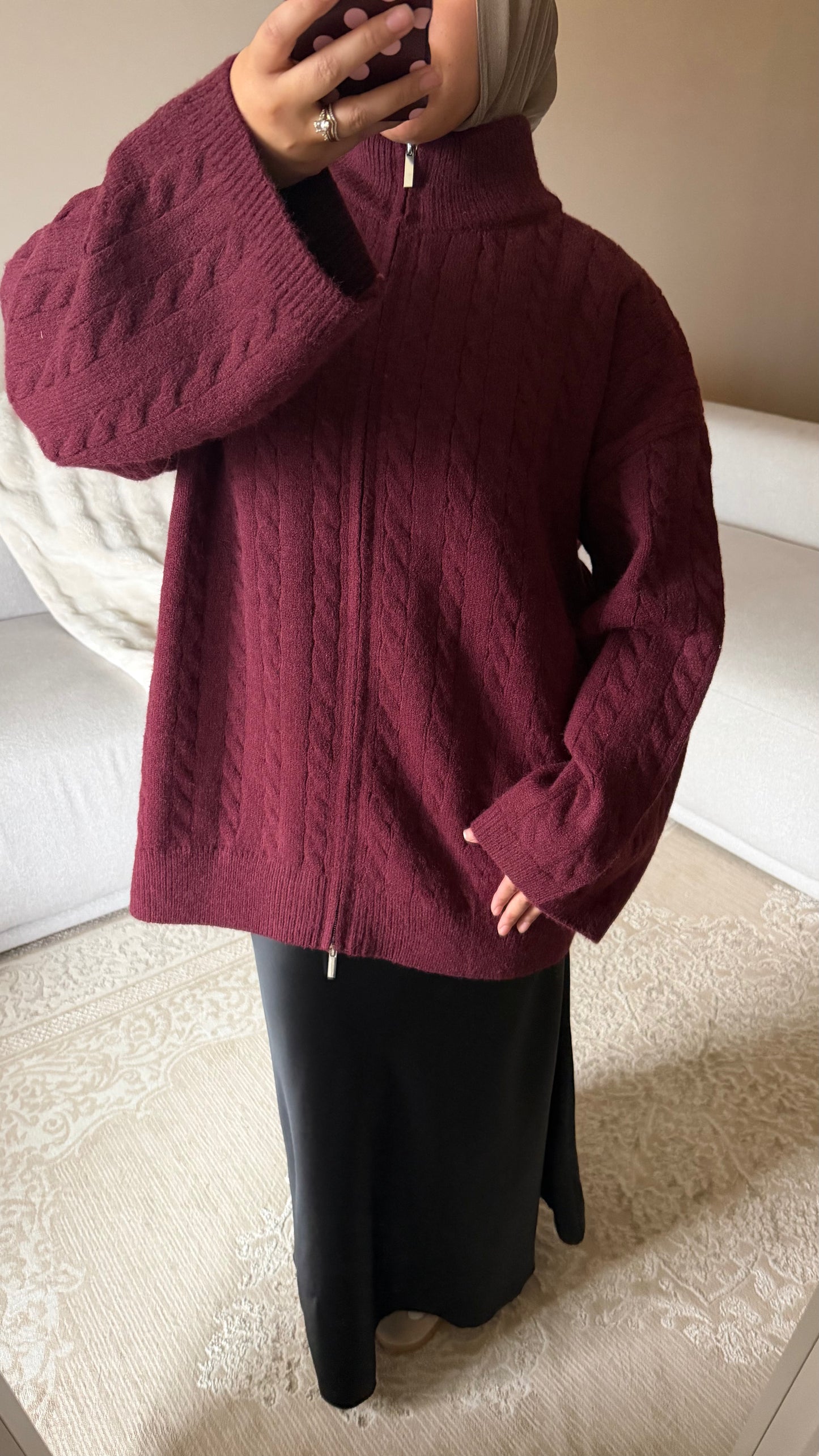 PULL OVERSIZED À DOUBLE ZIP