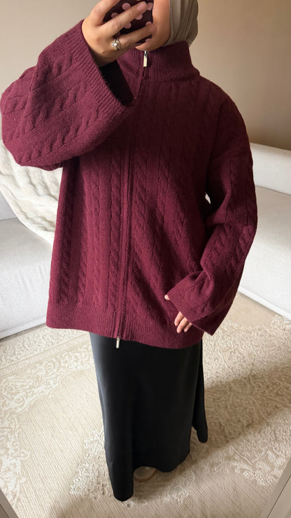 PULL OVERSIZED À DOUBLE ZIP