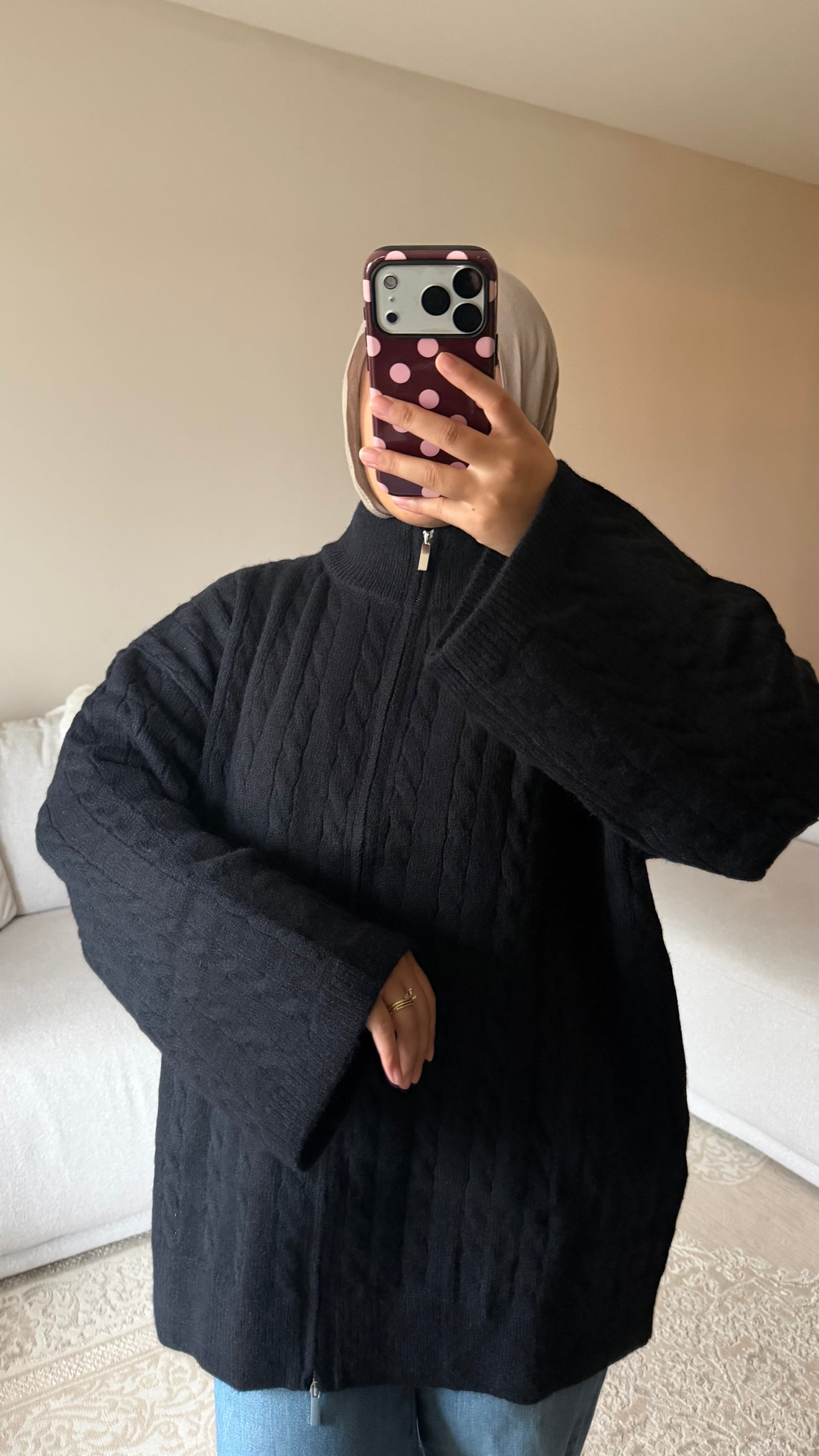 PULL OVERSIZED À DOUBLE ZIP